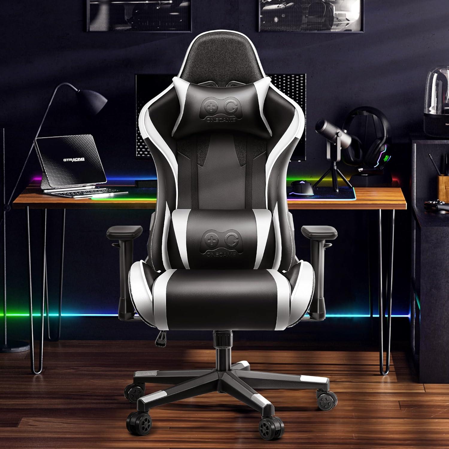 Ergonomischer Gamingstuhl 3D Armlehnen Bürostuhl höhenverstellbar 150KG