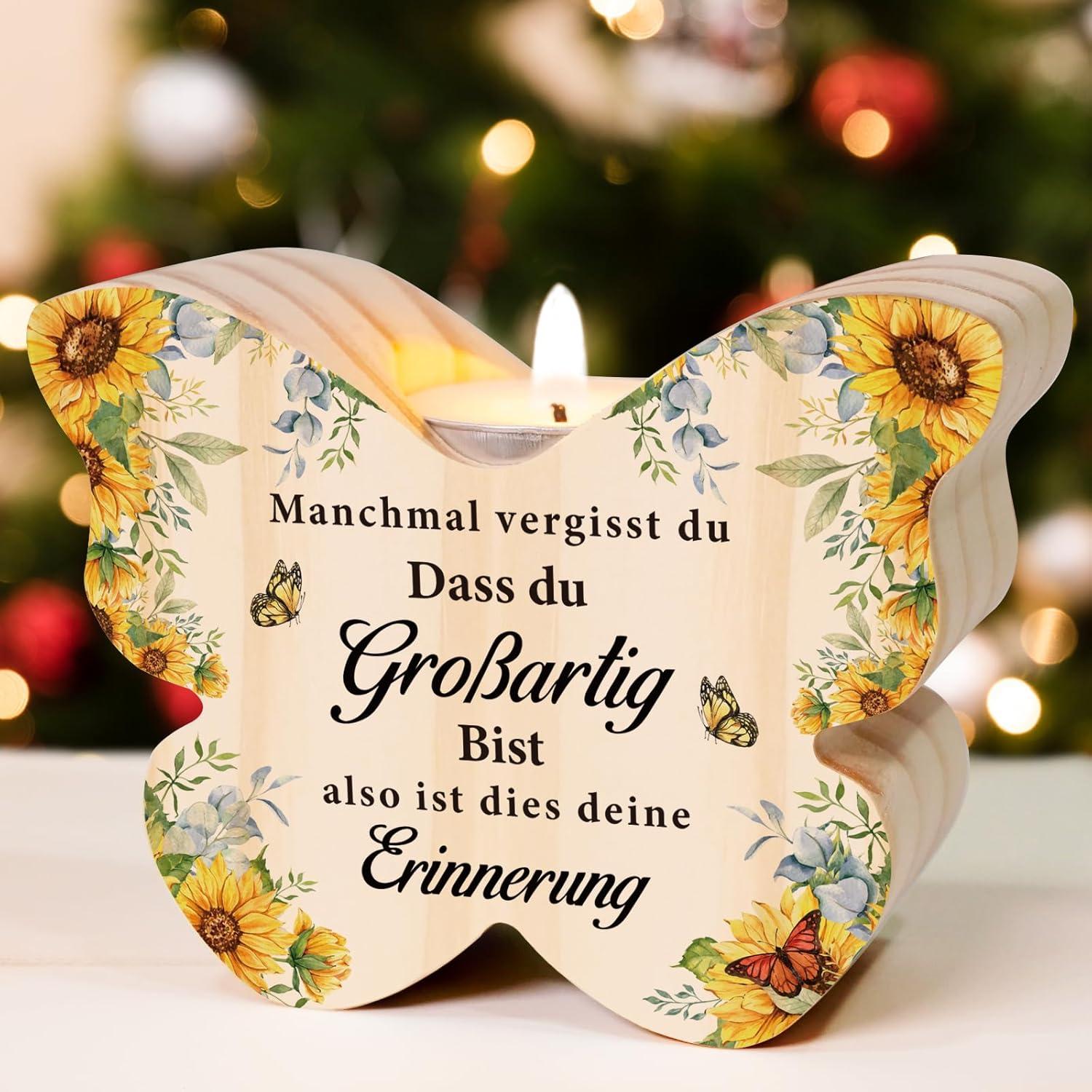 Inspirierender Schmetterlings-Kerzenständer für Frauen - Geschenkidee