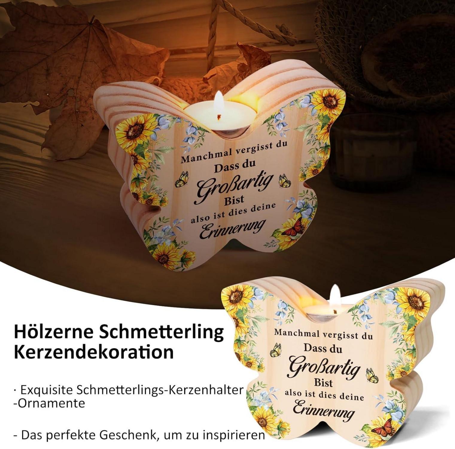 Inspirierender Schmetterlings-Kerzenständer für Frauen - Geschenkidee