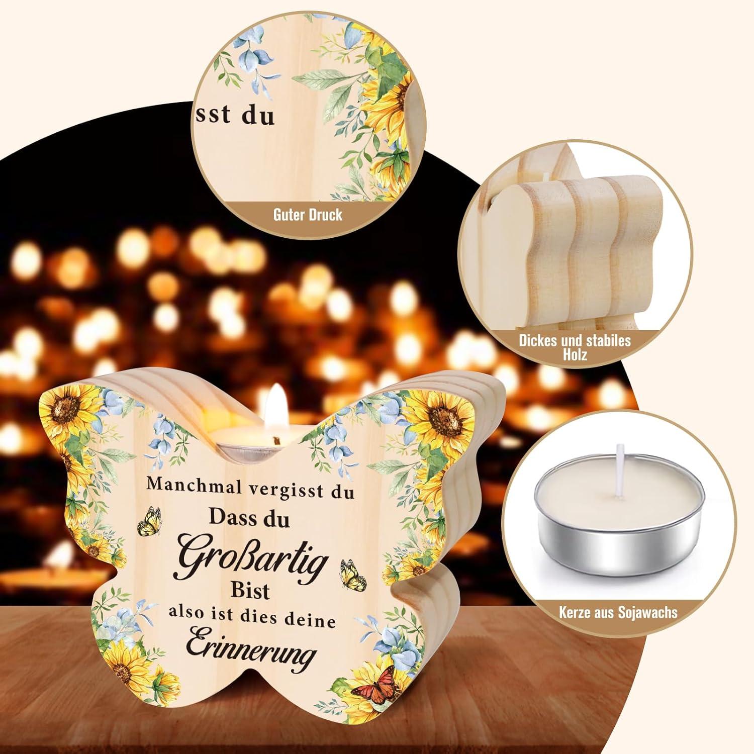 Inspirierender Schmetterlingskerzenhalter, perfektes Geburtstagsgeschenk für Frauen