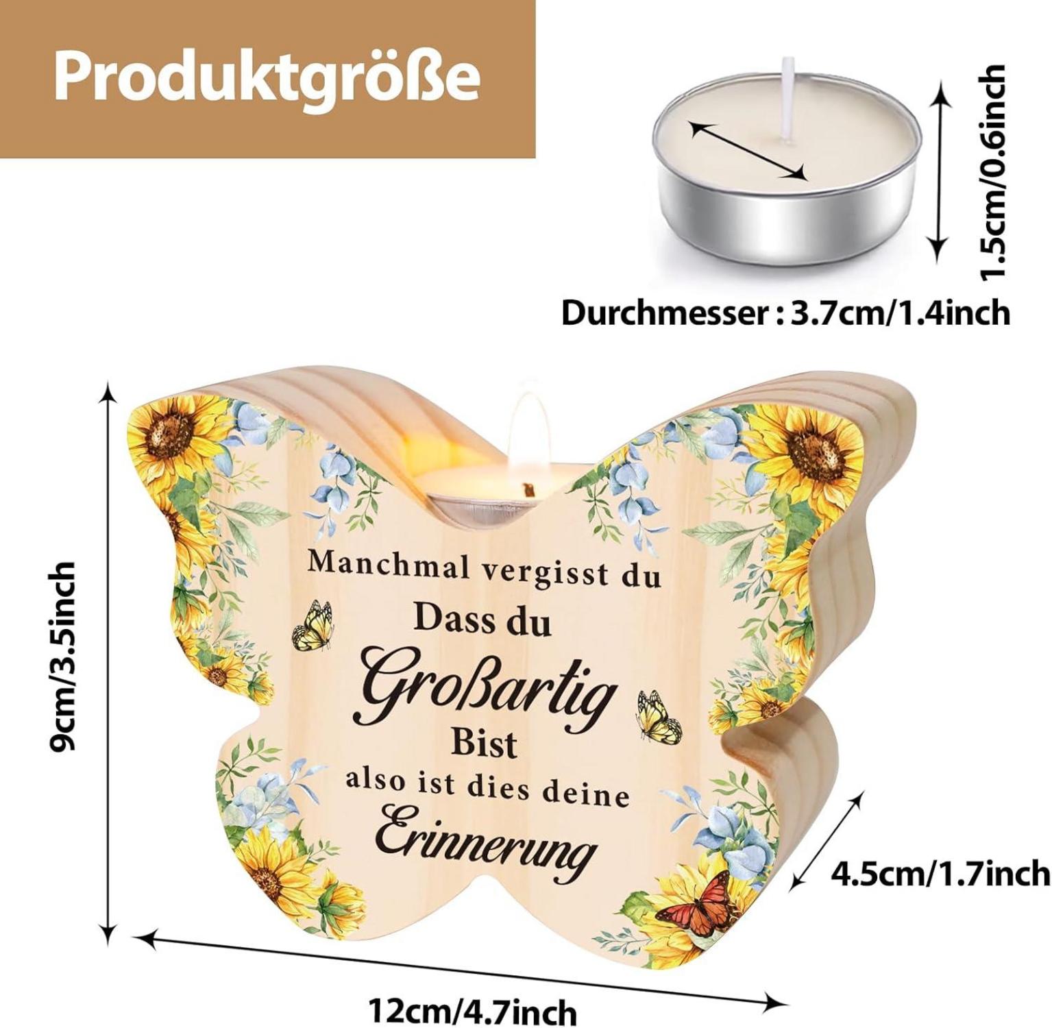 Inspirierender Schmetterlings-Kerzenhalter für Frauen