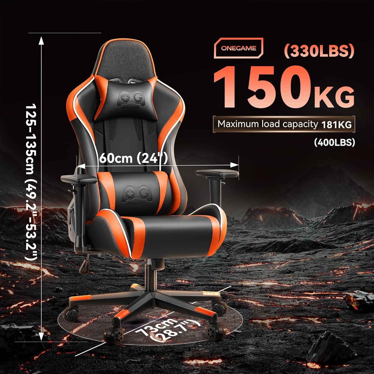 Ergonomischer Gaming Bürostuhl mit 3D Armlehnen und hoher Rückenlehne