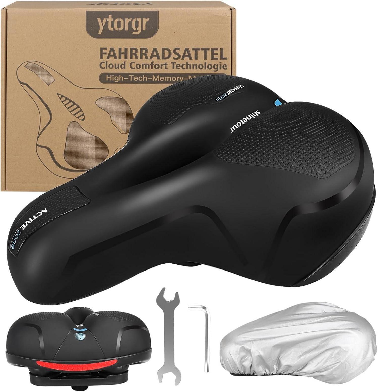 Fahrradsattel Memory Foam Stoßdämpfend Atmungsaktiv Wetterschutz