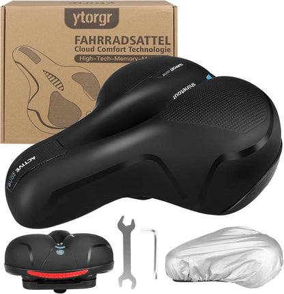 Fahrradsattel Memory Foam Stoßdämpfend Atmungsaktiv Wetterschutz