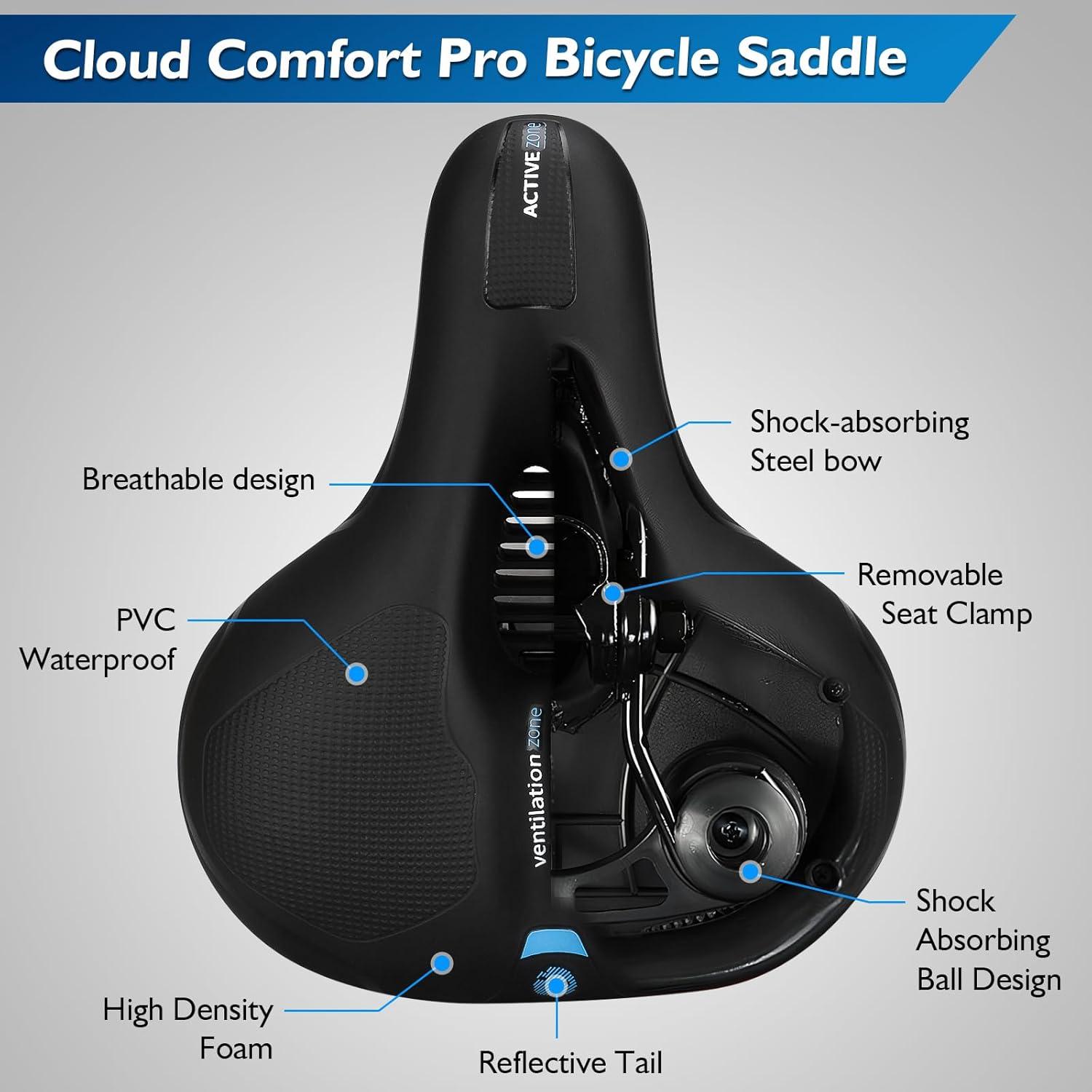 Fahrradsattel Memory Foam Stoßdämpfend Atmungsaktiv Weich 26*22cm