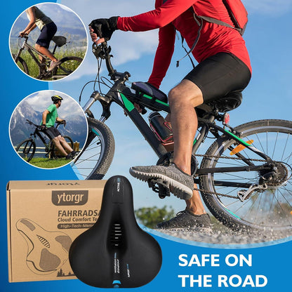 Fahrradsattel Memory Foam Stoßdämpfend Atmungsaktiv Weich 26*22cm