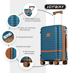Joyway Kofferset Rollkoffer Hartschale TSA 76cm 3tlg