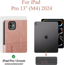 iPad Pro 13 Zoll M4 (2024) Schutzhülle PU Leder Stifthalter