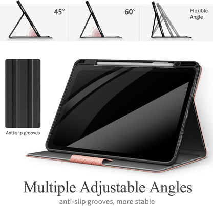 Hülle iPad Pro 13 Zoll M4 2024 PU Leder mit Stifthalter Rosa