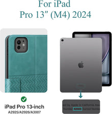 Hülle für iPad Pro 13 Zoll M4, PU Leder
