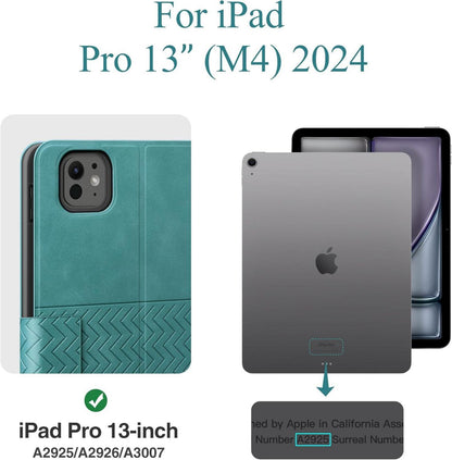Hülle für iPad Pro 13 Zoll M4, PU Leder