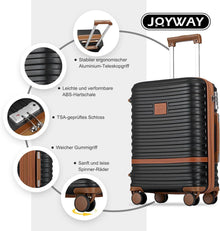 Joyway Kofferset Hartschale mit TSA Schloss und 4