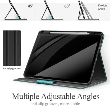 iPad Air 13 Zoll Hülle PU Leder Stifthalter Auto Schlaf/Aufwach Grün