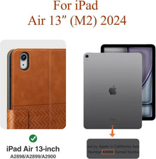AUAUA PU Leder Hülle iPad Air 13 Zoll M2 2024 Stifthalter