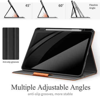 Schutzhülle für iPad Air 13 Zoll M2 2024 Braun Stifthalter Auto Schlafen/Wachen