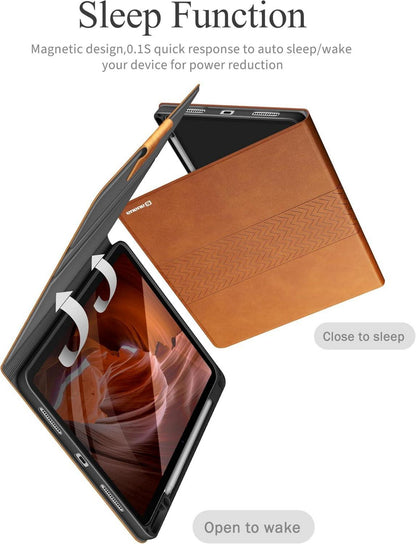 Hülle für iPad Air 13 Zoll M2 2024, PU Leder Schutzhülle, Apple Pencil