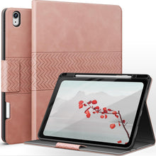 iPad Pro 13 Zoll M4 2024 Hülle PU Leder mit Stifthalter Rosa