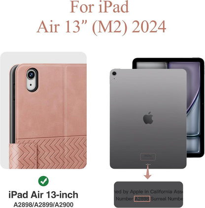 Schutzhülle für iPad Pro 13 Zoll M4 2024, PU Leder