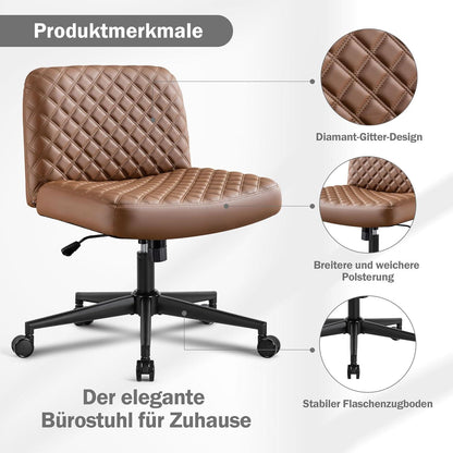 Fantasylab Bürostuhl Ergonomisch ohne Armlehnen 120° Neigung