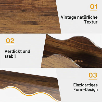 Landhaus Konsolentisch 160cm mit Stauraum & Wellendesign