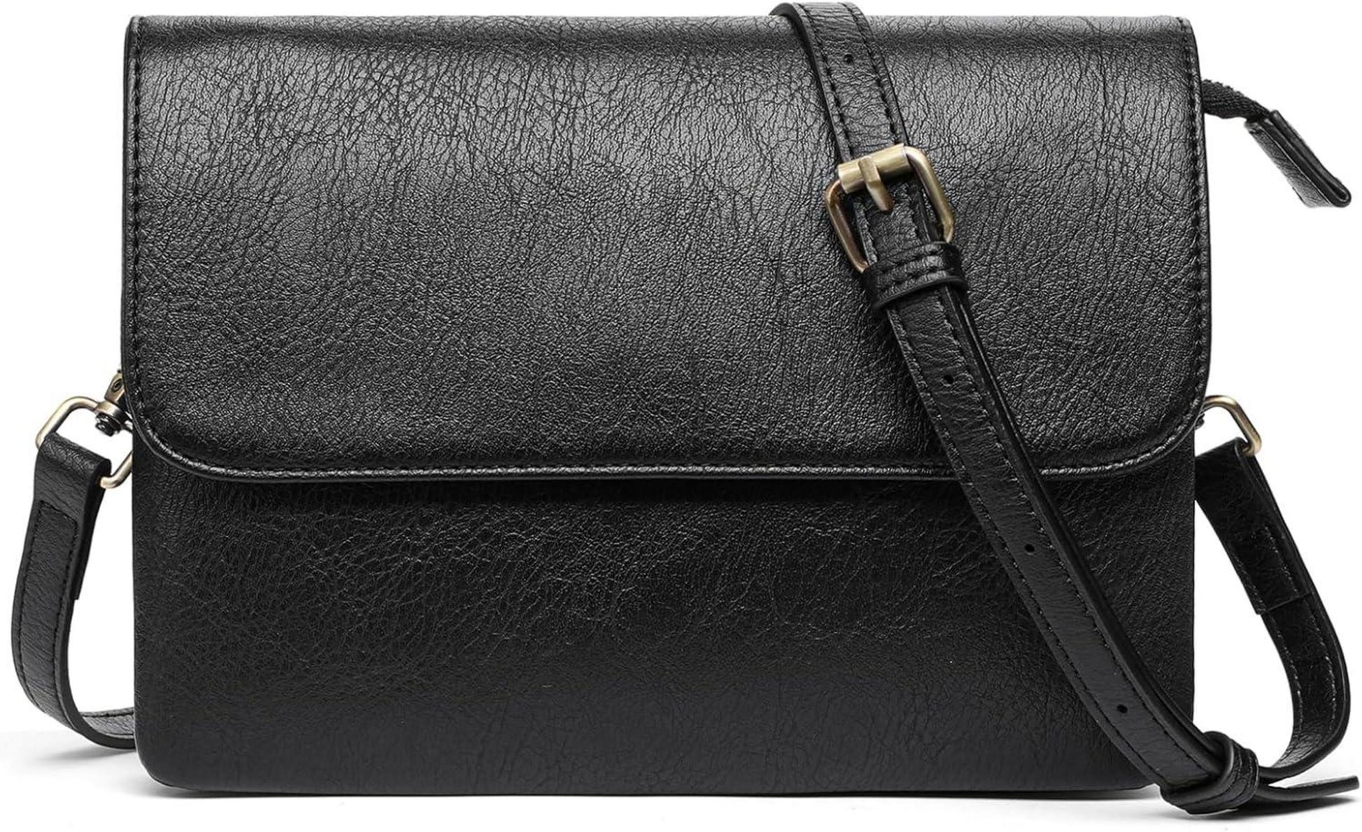 Schwarze Crossbody Umhängetasche mit Kartenfächern