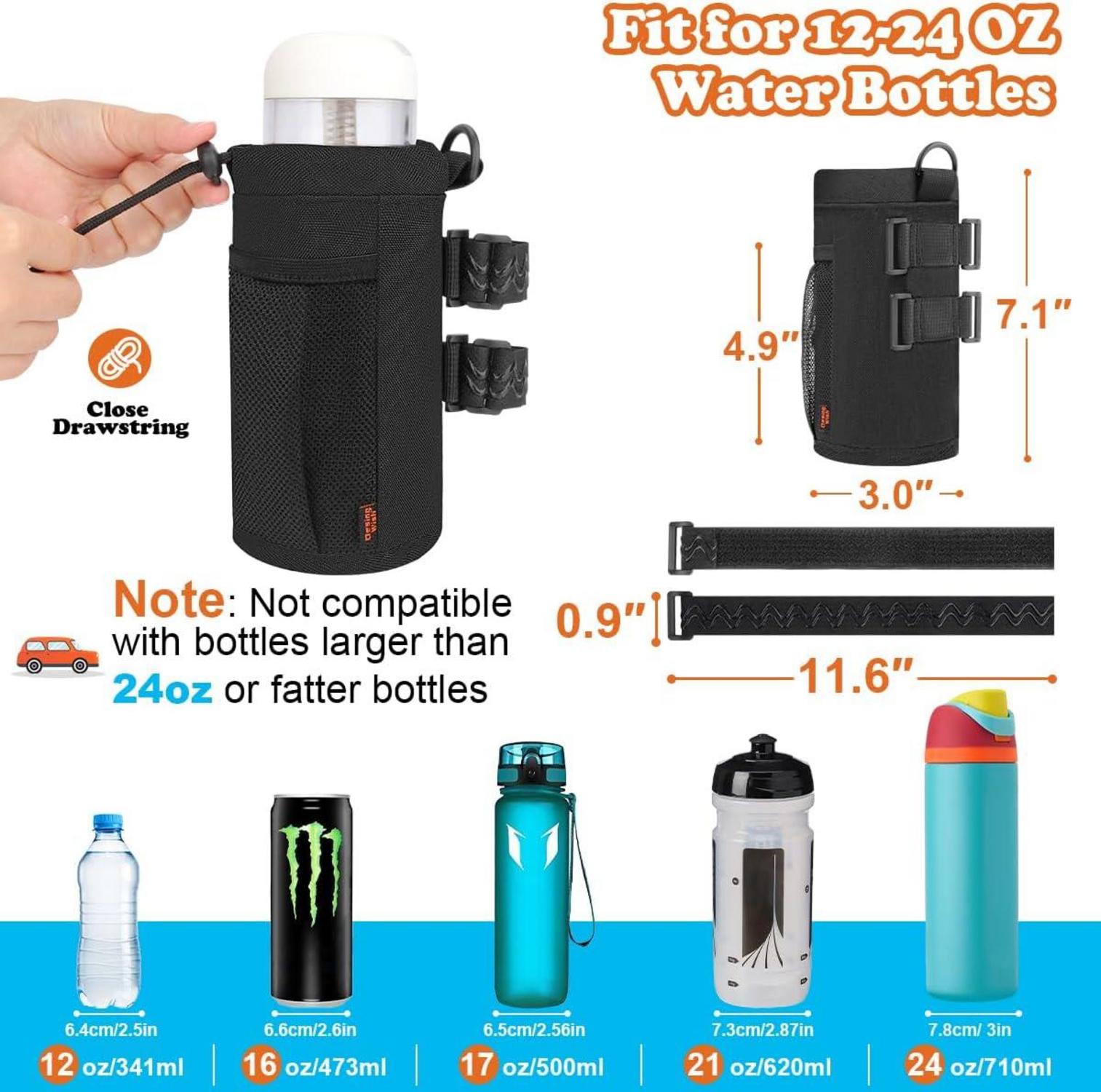 Desing Wish 2er Set 24oz Fahrrad Getränkehalter Schwarz