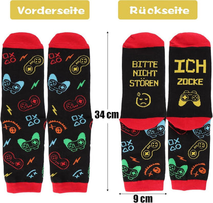 Gaming Socken - Lustig Spruch Gamer Geschenk Männer Frauen