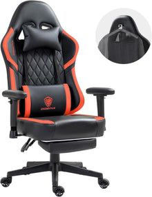 Gaming Stuhl Massage Taschenfederkissen Ergonomisch Schwarz Rot