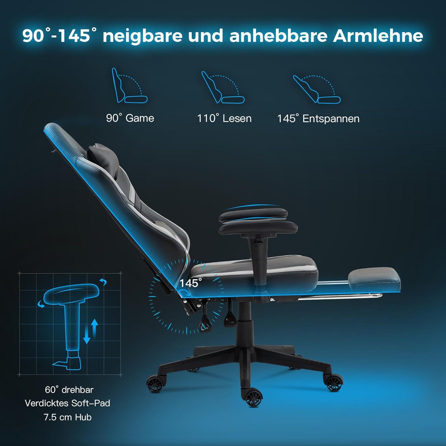 Gaming Stuhl mit Massagefunktion für