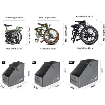 Fahrradtasche faltbar für 16-20 Zoll Räder mit MOLLE-System