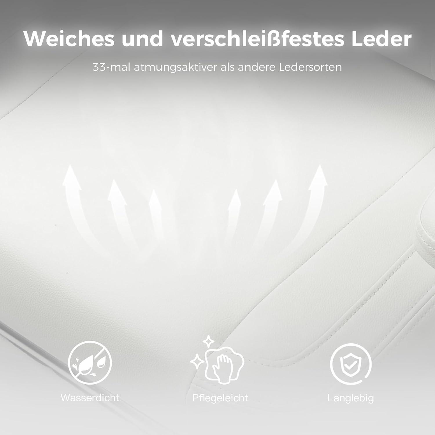 Gaming Stuhl Massage Kopfstütze Ergonomisch Weiße Bürostuhl 135KG