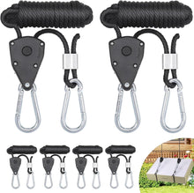 Verstellbare Seilratsche 6er Set für Camping & Zimmerpflanzen