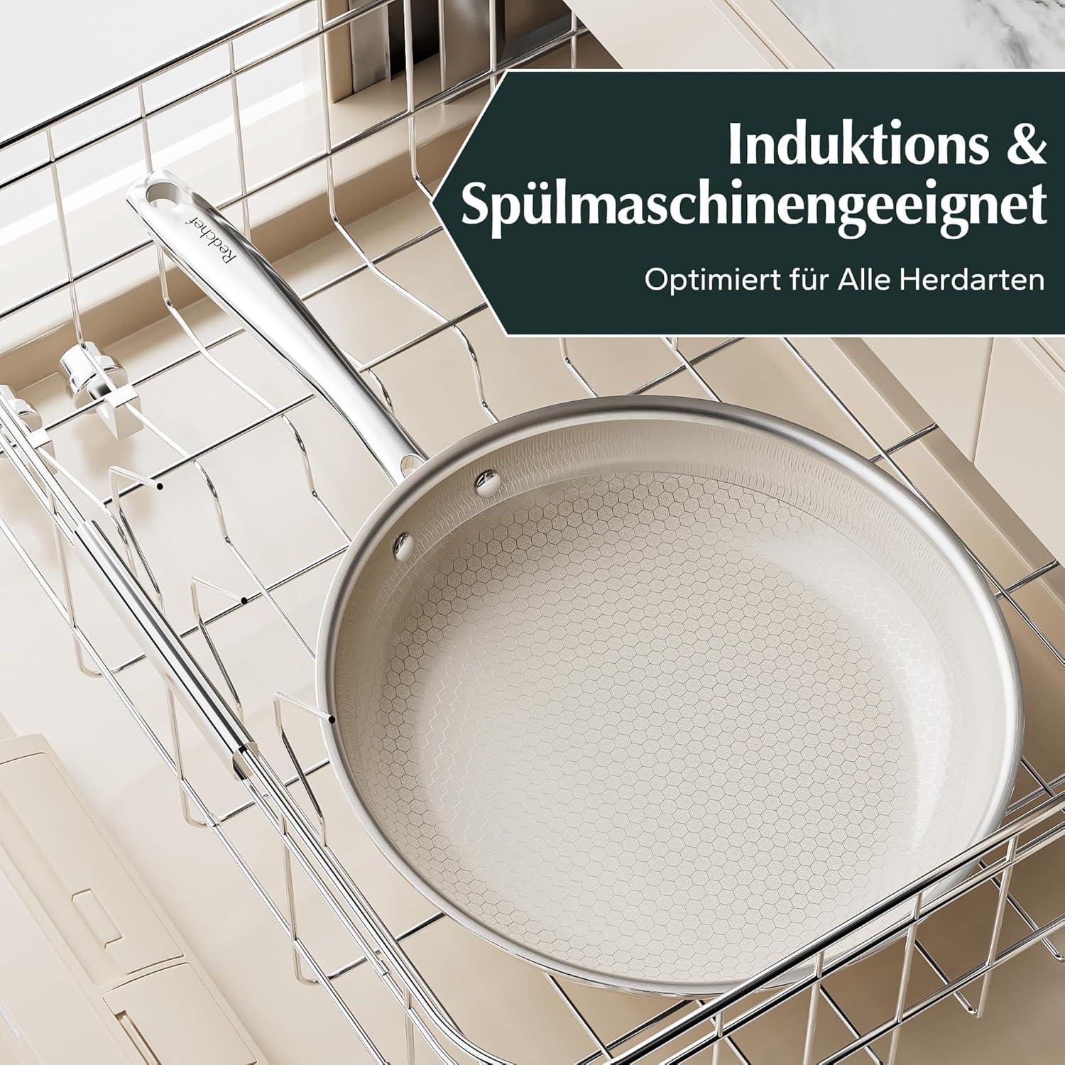 Redchef Bratpfanne Wabenpfanne Pfannenset 24+28cm Edelstahl beschichtetOptionPane:last
