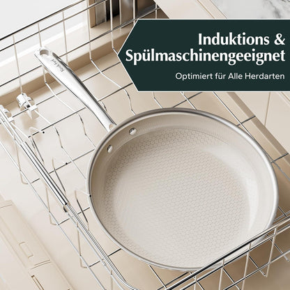 Redchef Bratpfanne Wabenpfanne Pfannenset 24+28cm Edelstahl beschichtetOptionPane:last