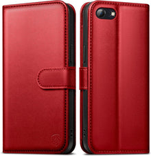 iPhone SE 2020/2022 Lederhülle Rot RFID Schutz