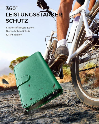 Samsung Galaxy S24 5G Handyhülle Wallet Leder KieferGrün