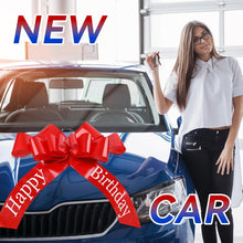 Moosono Rote Große Autoschleife 23 Zoll mit Saugnapf