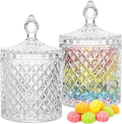 Bakiauli Bonbongläser Set Kristallglas 300ml mit Deckel