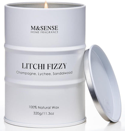 Duftkerze Litchi Fizzy 320g 70h nachhaltige Sojakerze Aromatherapie