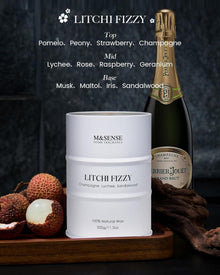 Duftkerze Litchi Fizzy 320g 70h Sojakerze nicht toxisch