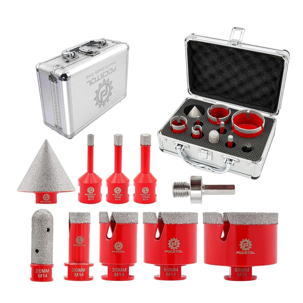 Diamant Fliesenbohrer Set für Porzellan, Keramik, Marmor, Granit