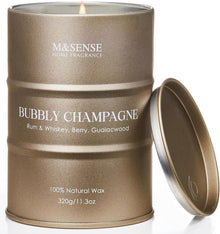 Sprudelnder Champagner Duftkerze 320g, Luxus Sojawachs Kerze