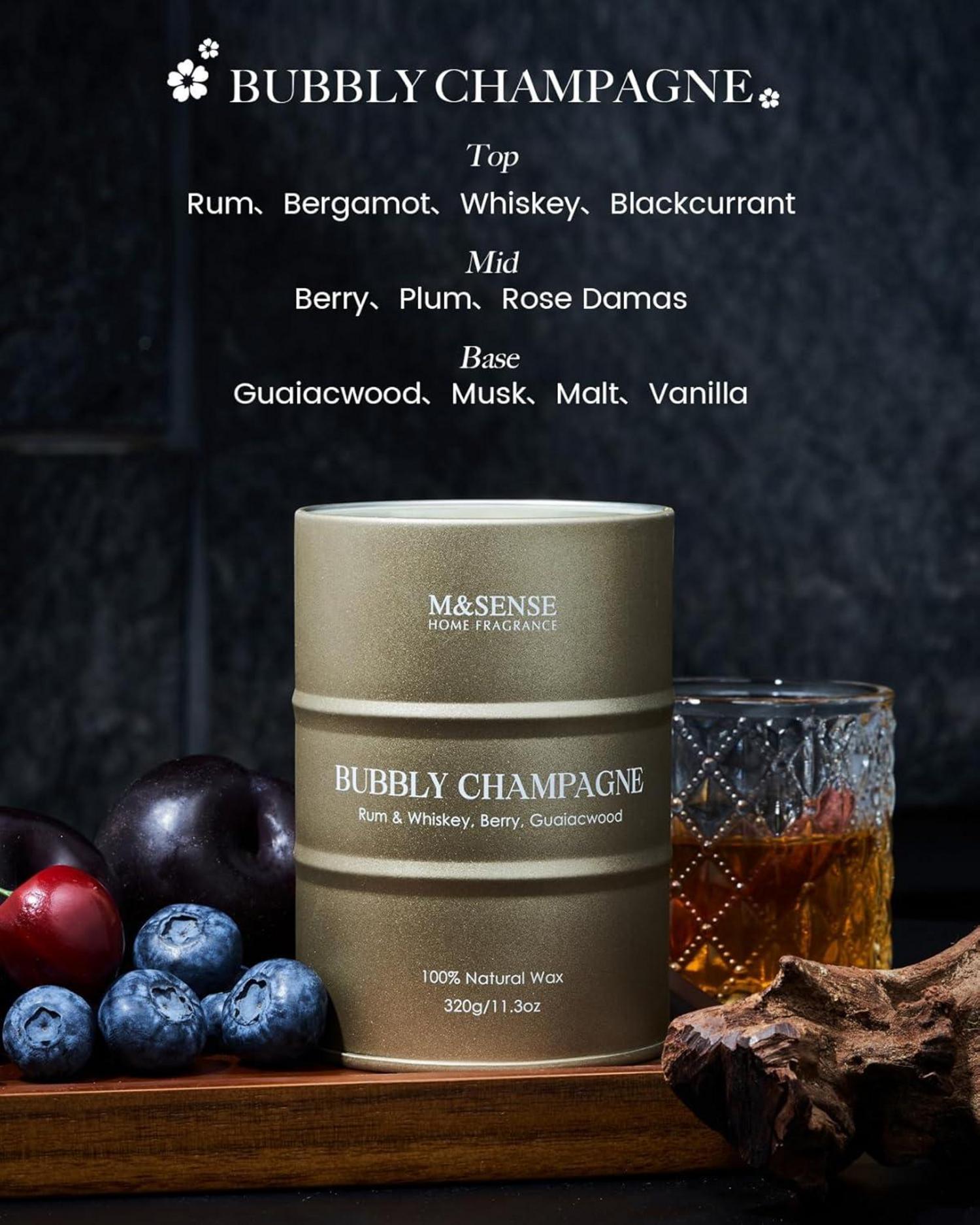 Sprudelnder Champagner Duftkerzen für Zuhause, Luxus