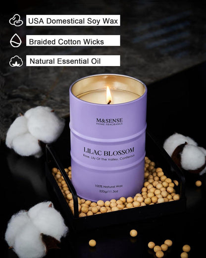 Aromatherapie Sojakerze Fliederblüte 320g 70h Brenndauer