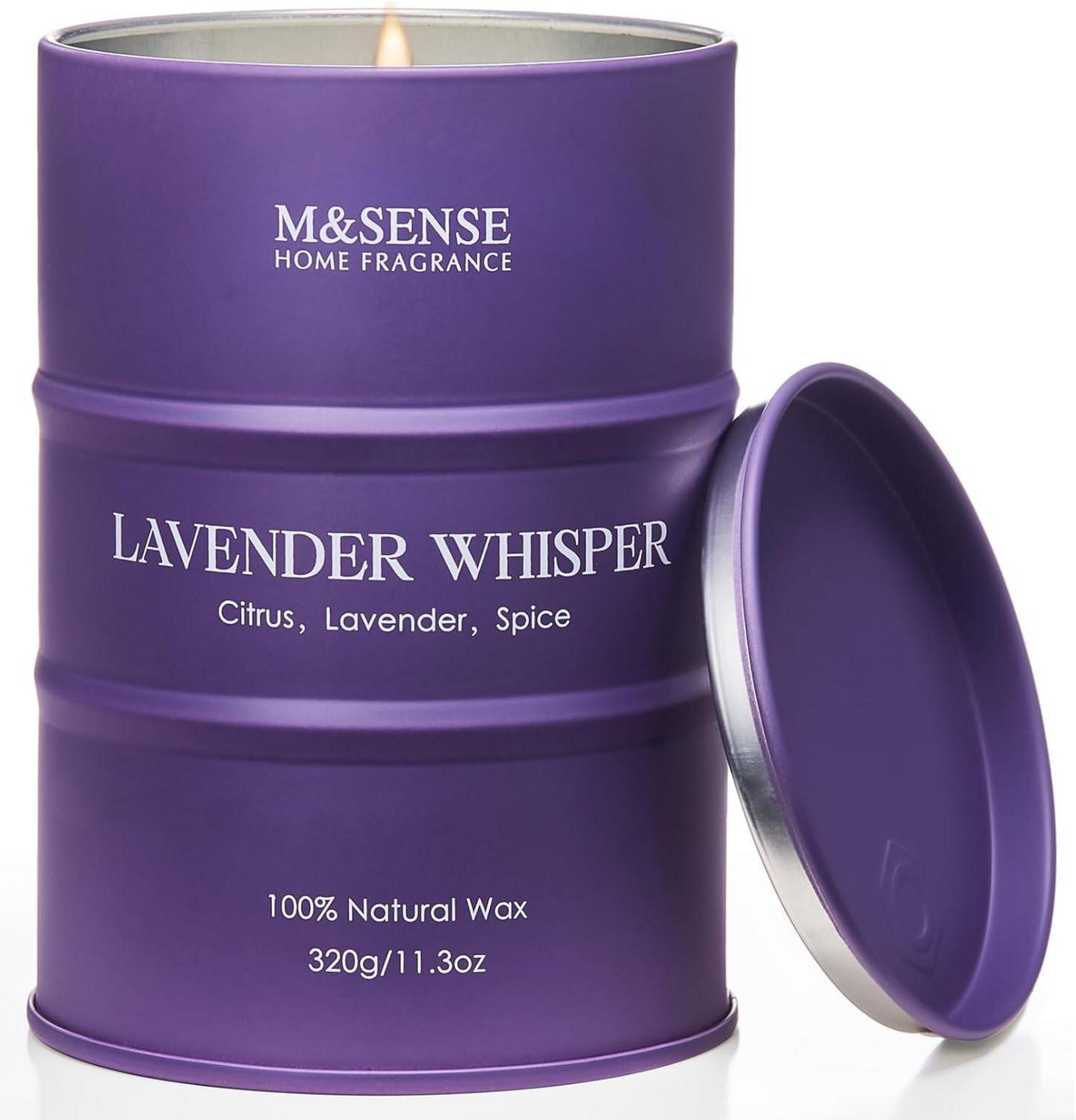 Lavendel Duftkerze 320g 70 Stunden brennend Aromatherapie für Stress