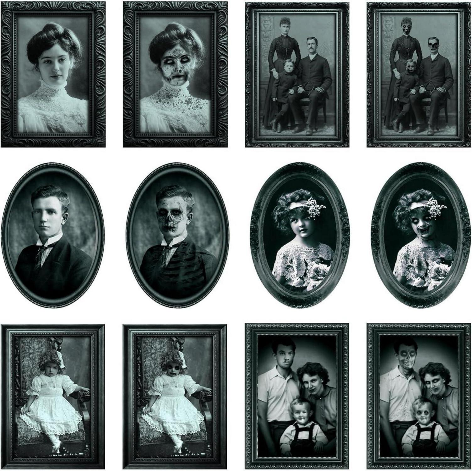 Benjia Halloween 3D Gothic Horror Bilderrahmen Portrait 6 Stück