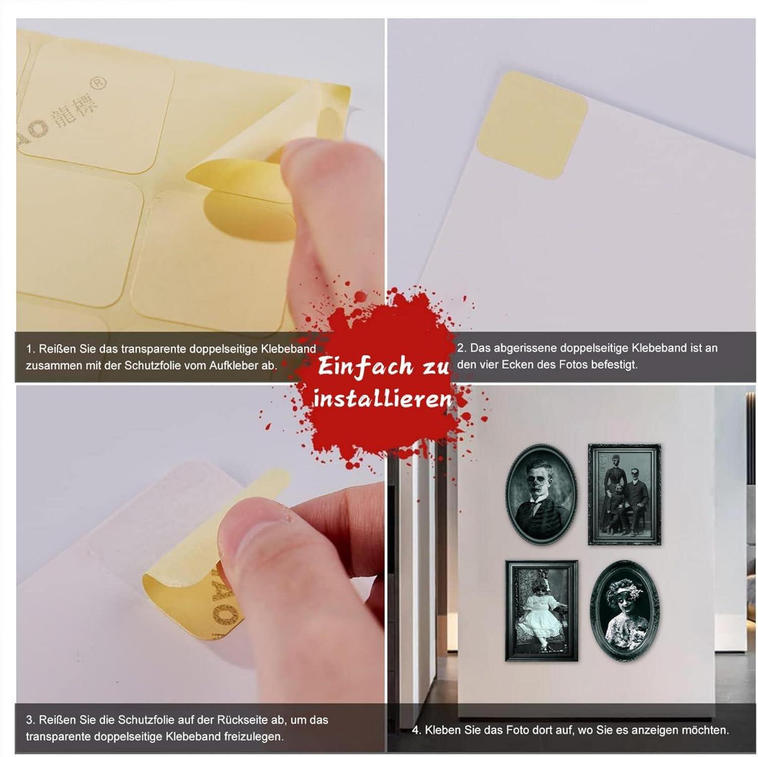 Halloween 3D Bilderrahmen 6er Set wasserfest Haunted Mansion Gothic deco