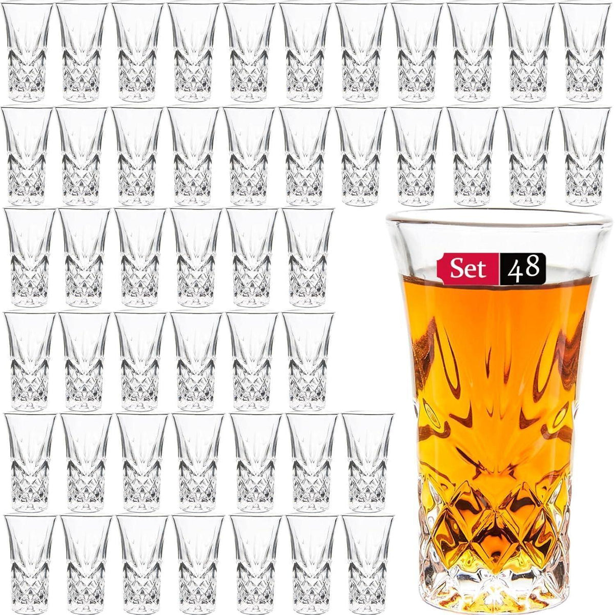 Shotgläser 60ml bleifrei, spülmaschinenfest, 48 Stück