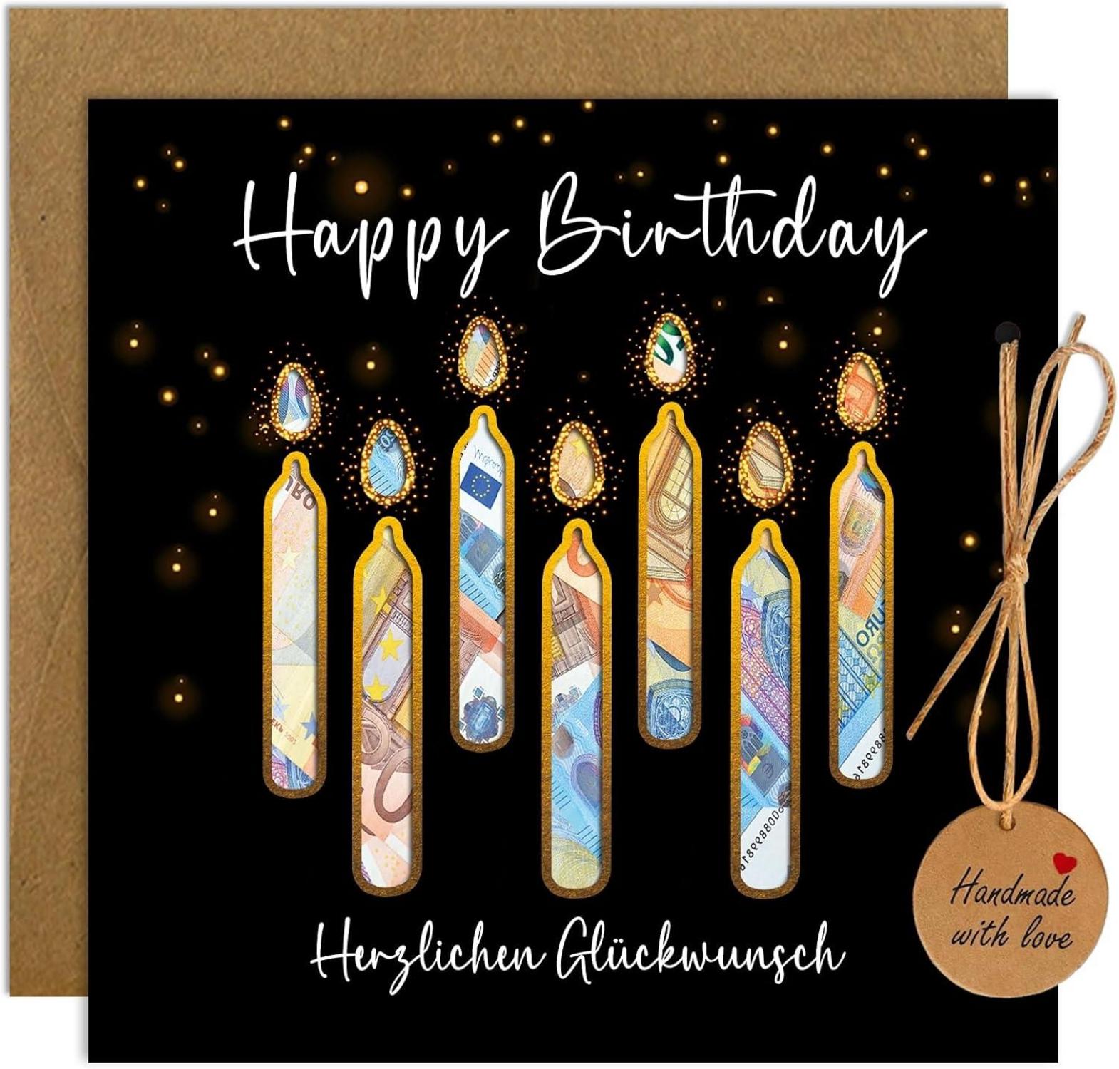 Geldgeschenke Verpackung Geburtstag mit Umschlägen und Karte