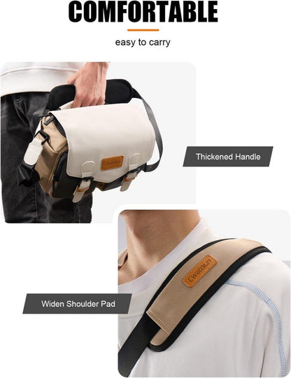 Wasserdichte Kameratasche Umhängetasche Vintage Messenger für DSLR Kamera
